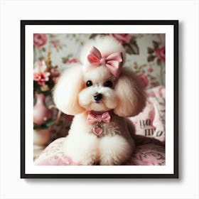 Cute Poodle Art Print