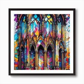 Stained Glass Window 6 Art Print