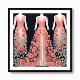 Roses On Mannequins Art Print