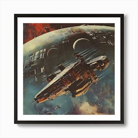 Classic Space Opera Scene 1 Art Print