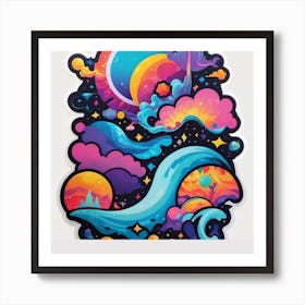 Psychedelic Space,wall art Art Print