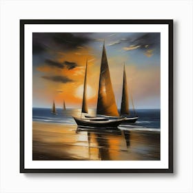 Beach Sunset Art Print