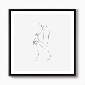 Line art nude print Art Print