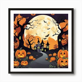 Halloween Background Art Print