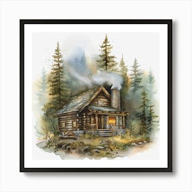 Cabin In The Woods 3 Art Print