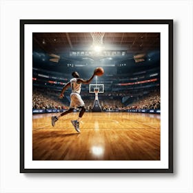 Basketball Player In Action 13 Art Print