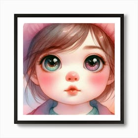 Cute Little Girl Art Print