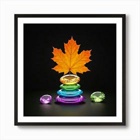 Rainbow Gemstones Art Print