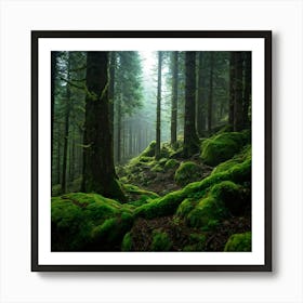 Mossy Forest 1 Art Print