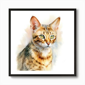 Arabian Mau Cat Portrait 1 1 Art Print