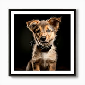Portrait Of A Puppy Art Print