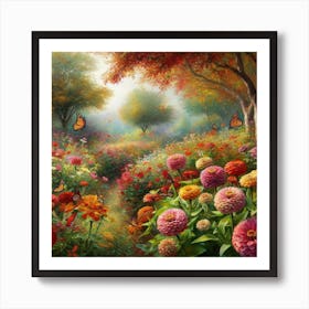 Garden Of Flowers Art Print