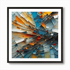 Abstract Painting -shattered texture  Art Print