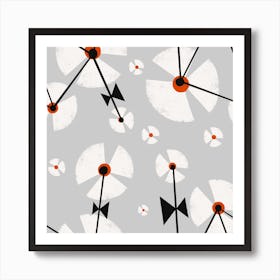 Wild Dandelion Grey Art Print