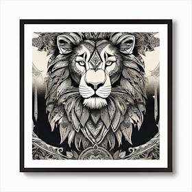 Lion Head 14 Art Print