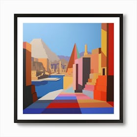 Abstract Travel Collection Cairo Egypt 3 Art Print