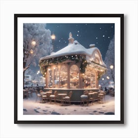 Whimsical Winter Cafe 2 Poster