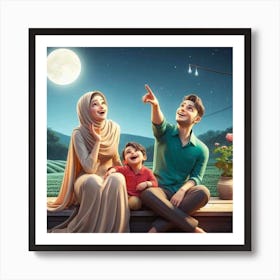 Islamic Family Portrait Art Print