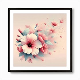 Hibiscus Flowers Art Print