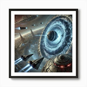 Graviton Warper Scene Converted Art Print