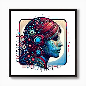 Futuristic Woman 1 Art Print