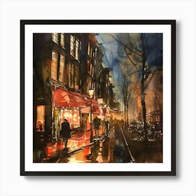 Amsterdam Red Light District at Night Series 2 Art Print