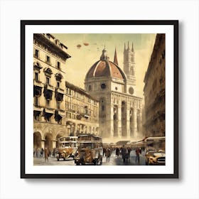 Milano Vintage Travel Poster 1 Art Print