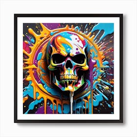 Colorful Skull 1 Art Print