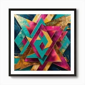 Abstract geometric Art Painting 1 Art Print