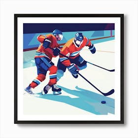 A Ice Hockey Match Vector Design Illustration 1718701057 2 Art Print