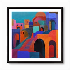 Abstract Travel Collection Delhi India 4 Art Print