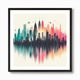 Cityscape Canvas Print Art Print