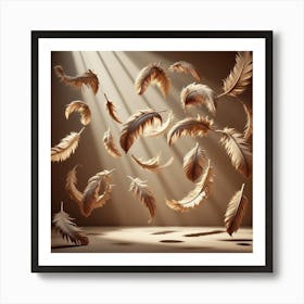 Feathers In The Air 3 Art Print