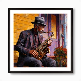 Saxophone Player 17 Art Print