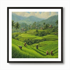 Rice Fields In Bali 1 Art Print