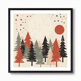 Christmas Trees 2 Art Print