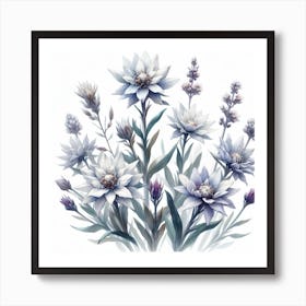 Flowers of Edelweiss 3 Art Print