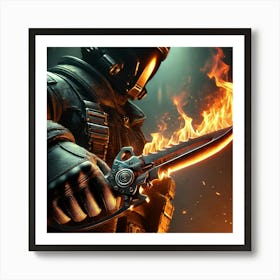 Emberblade Commandos Flame Blade Art Print