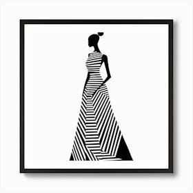 Woman In A Dress 6 Art Print