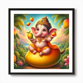 Bala Ganesha Art Print