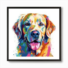 Golden Retriever Painting 11 Art Print