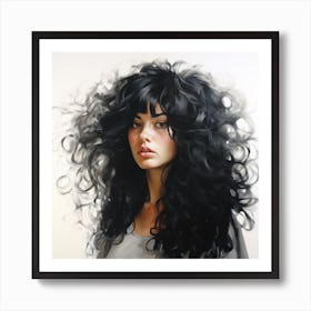 'Black Hair' Art Print