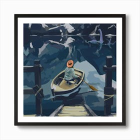 Man In A Boat Art Print