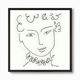 Woman'S Face 1 Art Print