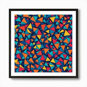 Abstract Triangles Seamless Pattern Art Print