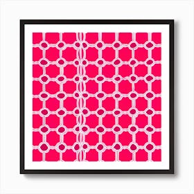 Pink tiles pattern art Art Print