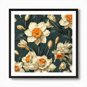 Aesthetic style, Large Narcissus flower Art Print