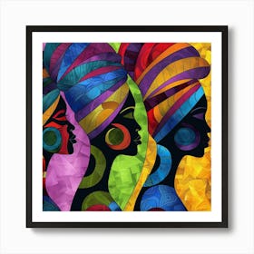 Three African Women 42 Art Print