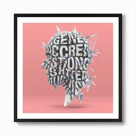 Shattered Words Art Print