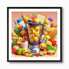 Emoji Blender Art Print